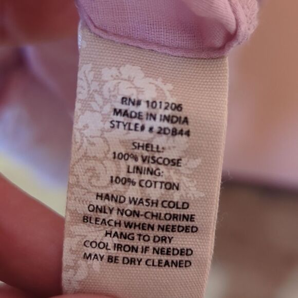 Soft Surroundings Italian Dreams Mauve Blush Pink Romantic Maxi Dress M - Picture 6 of 8